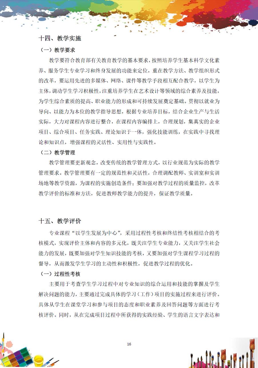 美术绘画专业人才培养方案