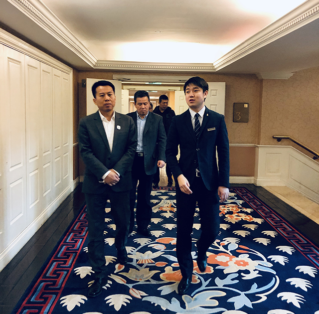 北京市劲松职业高中郭延峰校长带领部分干部到北京饭店诺金进行调研