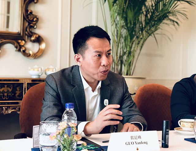 北京市劲松职业高中郭延峰校长带领部分干部到北京饭店诺金进行调研