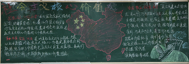 我心中的“社会主义核心价值观”——劲松职高新源里校区举办板报评比活动