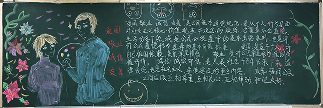 我心中的“社会主义核心价值观”——劲松职高新源里校区举办板报评比活动