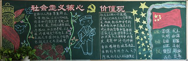 我心中的“社会主义核心价值观”——劲松职高新源里校区举办板报评比活动