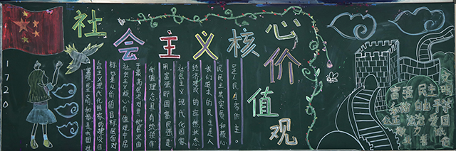 我心中的“社会主义核心价值观”——劲松职高新源里校区举办板报评比活动